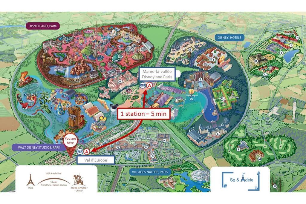 Studio Emotion 4P - Train Station 200M - Disneyland Paris 5 Min Montévrain Extérieur photo